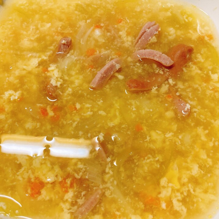 野菜卵スープ（電子レンジ調理）